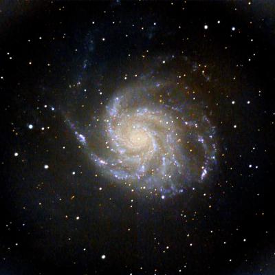 La galaxie M101, 106 poses de 30 secondes